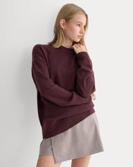 Cashmere Boyfriend Sweater | Wine