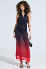 ASHLEIGH RHINESTONE OMBRE MAXI DRESS