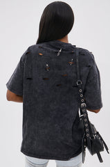 KNOCK YOURSELF OUT DISTRESSED TEE