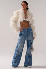 LAY IT LOW RHINESTONE RELAXED DENIM