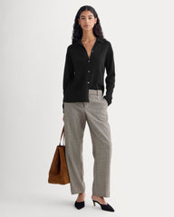 Cashmere Button-Up Shirt | Black
