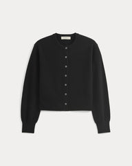Cashmere Cropped Cardigan | Black