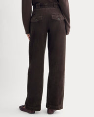 Corduroy Wide-Leg Trouser | Dark Chocolate