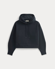 Cropped Luxe Fleece Hoodie | Navy