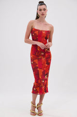 ARCHETYPE PRINTED MIDI DRESS