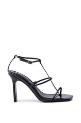AZALEA WANG AVENA BLACK PAT SANDAL