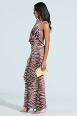 FIERCE ZEBRA MAXI DRESS