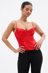 EXQUISITE SATIN LACE CORSET