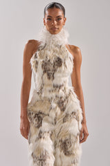 FLINTSTONES MOCK NECK FUR TOP