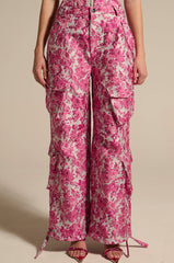 MILEY JACQUARD CARGO PANTS