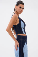 FIRST CLASS DENIM CORSET