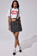 GIRLY POP TWEED OVERALL SKIRT