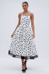 DOLLY POLKA DOT MIDI DRESS