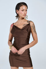 JUST GO WITH IT SATIN MINI DRESS