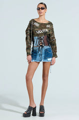 RAY DENIM PATCHWORK BELT
