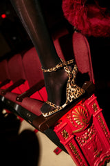 AZALEA WANG PANTHERESS LEOPARD WEDGE SANDAL