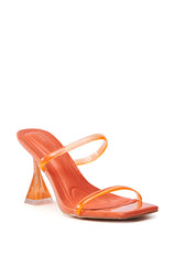 AZALEA WANG PTAH ORANGE JELLY CHUNKY SLIP ON SANDAL