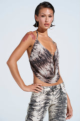 FEELING WILD DRAPE BLOUSE