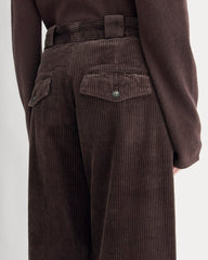 Corduroy Wide-Leg Trouser | Dark Chocolate