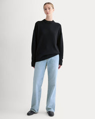 Cashmere Boyfriend Sweater | Black