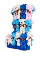 AZALEA WANG HONEY PIE TEDDY BEAR FLAT BOOT IN MULTI