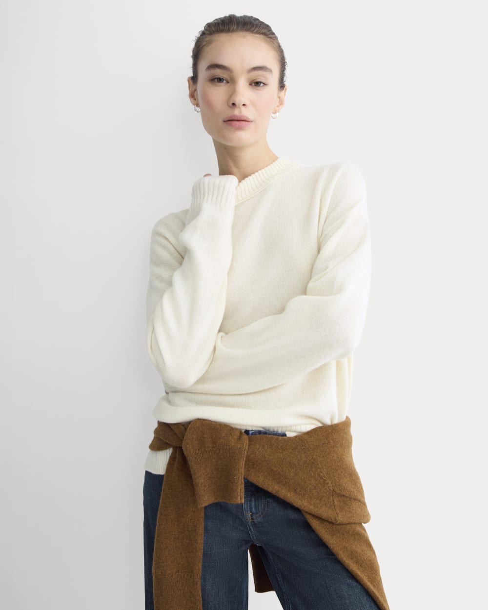 Cashmere Boyfriend Sweater | Snow