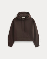 Cropped Luxe Fleece Hoodie | Dark Chocolate