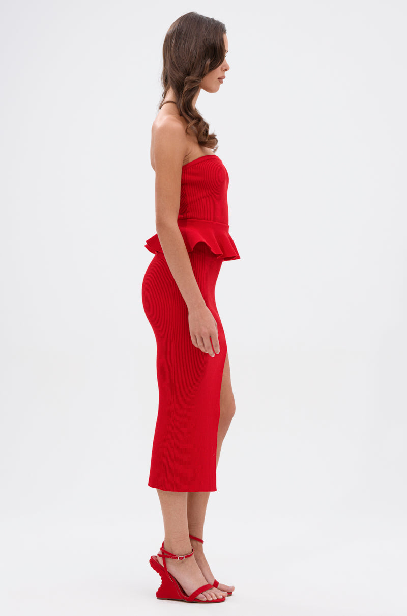 KIKI MIDI DRESS IN RED