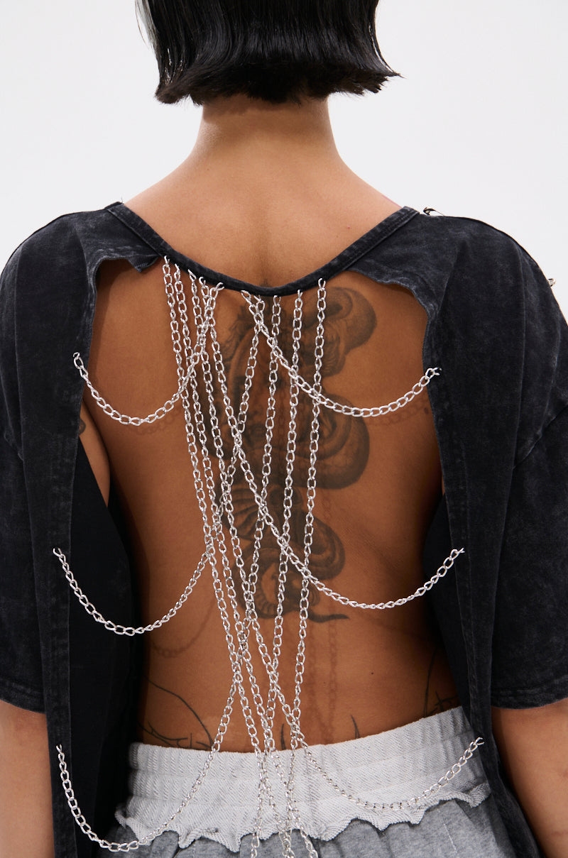 GOTH BAE OVERSIZED DISTRESSED TEE