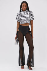 DERRIA MESH FLARE LEGGING