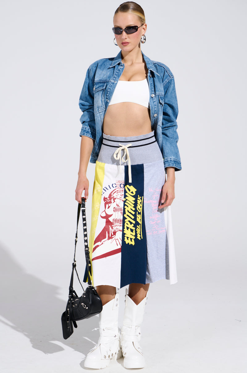 REBUILT MIDI SKIRT