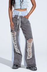 LETS GET IT GOING DISTRESSED JOGGER