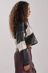 GUESS WHAT STRIPE COLLARED BLOUSE