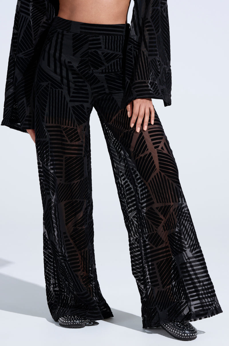 HAVING REGRETS ABOUT YOU SEE THROUGH PALAZZO PANT