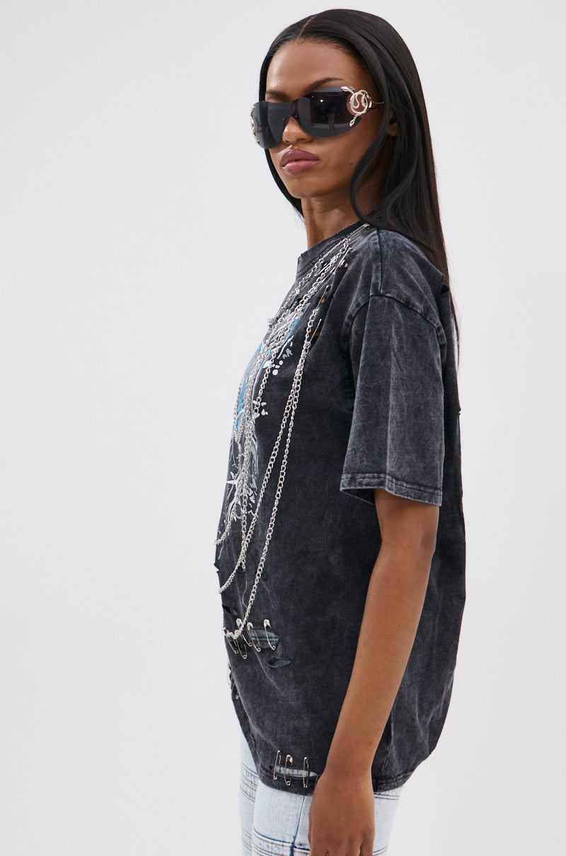 KNOCK YOURSELF OUT DISTRESSED TEE