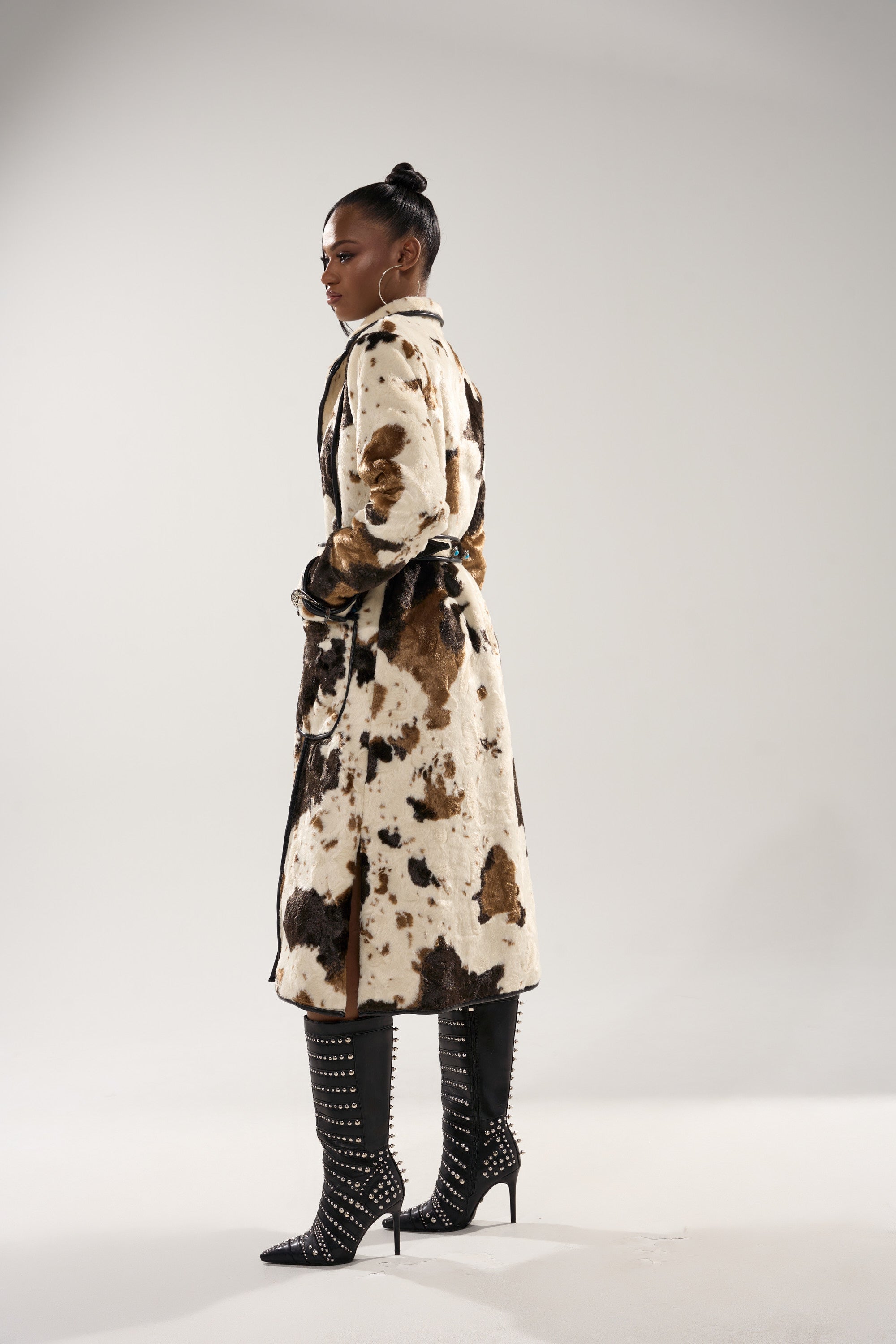 RIDE EM COW PRINT TRENCH