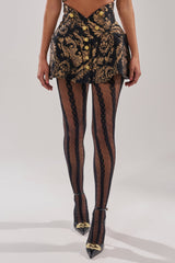KAYLA BROCADE MINI SKIRT