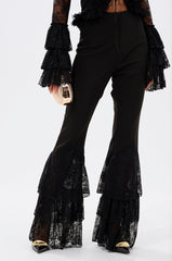 LOOKS AND FEELS GOOD LACE FLARE LEGGING