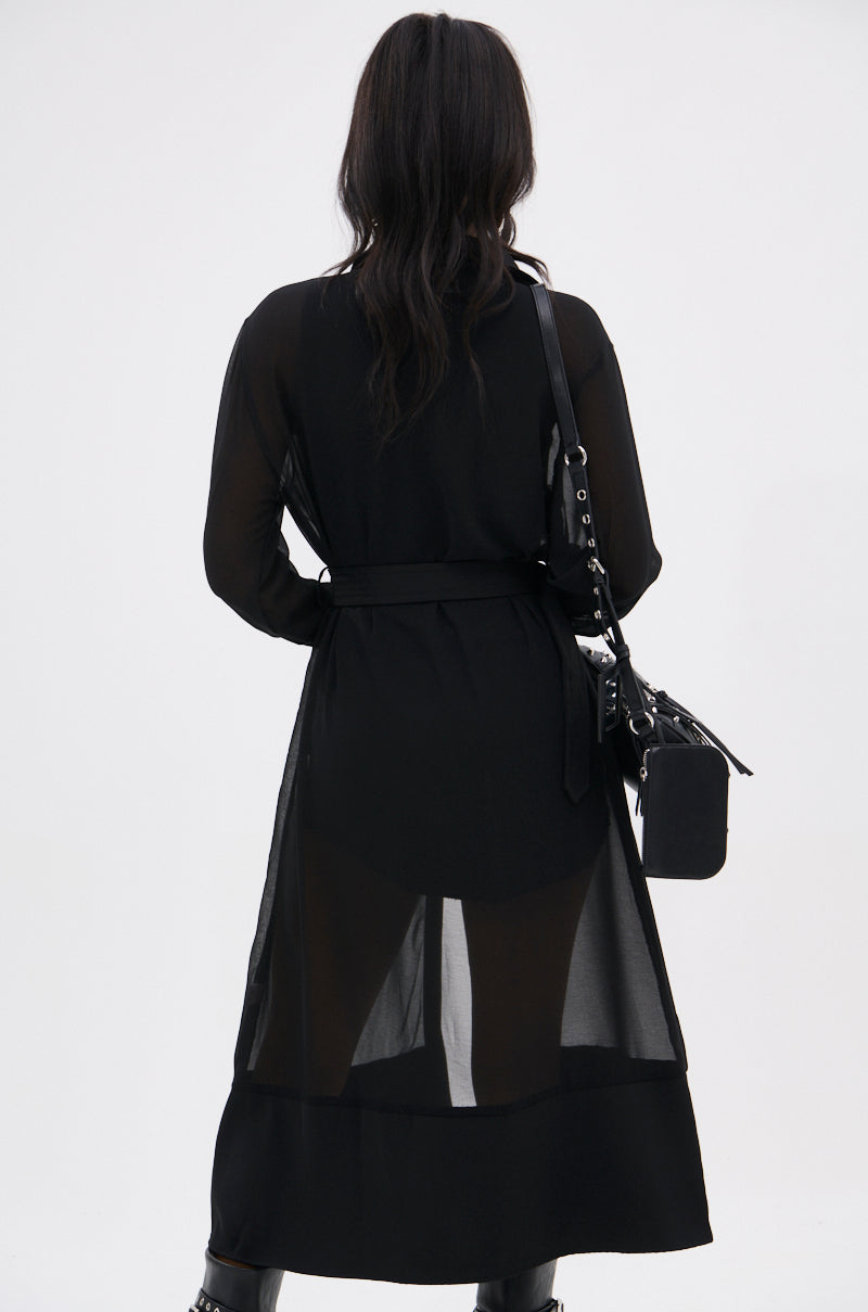 BET ON ME CHIFFON TRENCH