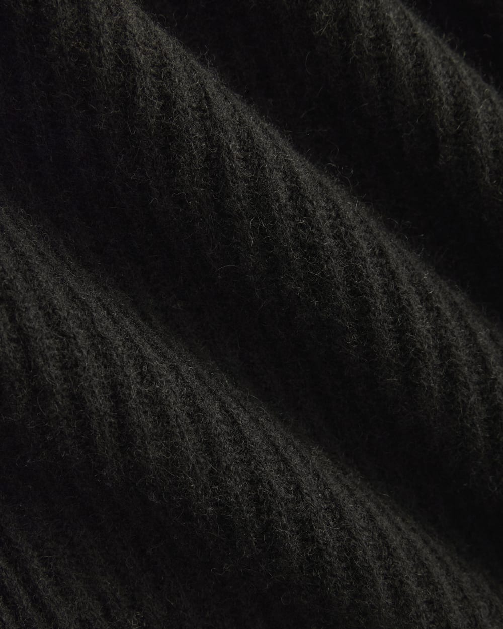 Fisherman Cardigan in Wool Cashmere | Black