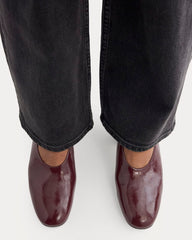 Curved Slingback Heel | Burgundy