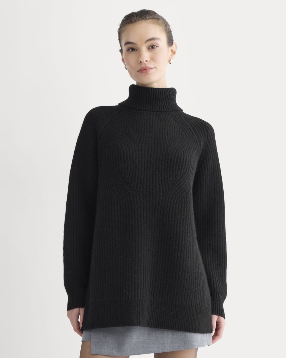 Cocoon Turtleneck in Wool Cashmere | Black