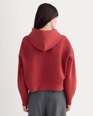 Cropped Luxe Fleece Hoodie | Merlot