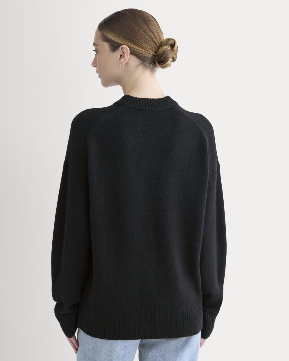 Cashmere Boyfriend Sweater | Black