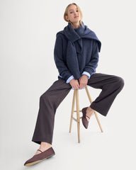 Cashmere Herringbone Sweater | Indigo