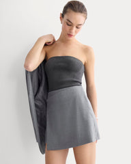 Knit Tube Top | Heathered Soot