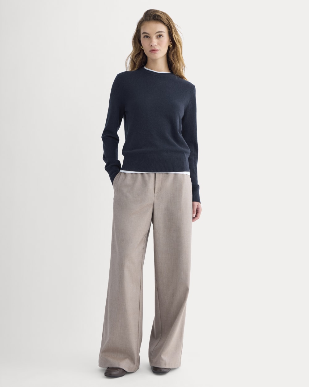 Cashmere Slim Crew Sweater | Navy