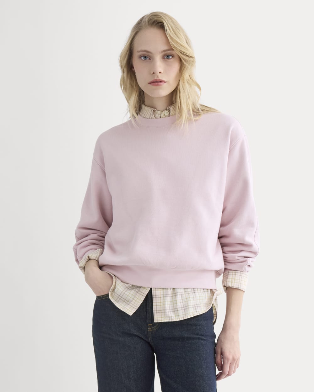 Lightweight Terry Blouson Crew | Burnished Lilac