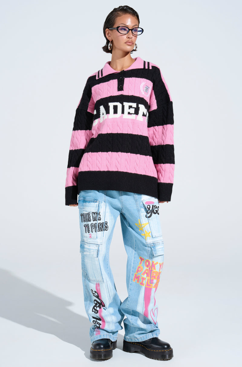 ACADEMIC STRIPE SWEATER