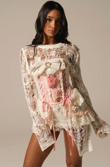 MARIE FLORAL LACE UP CORSET